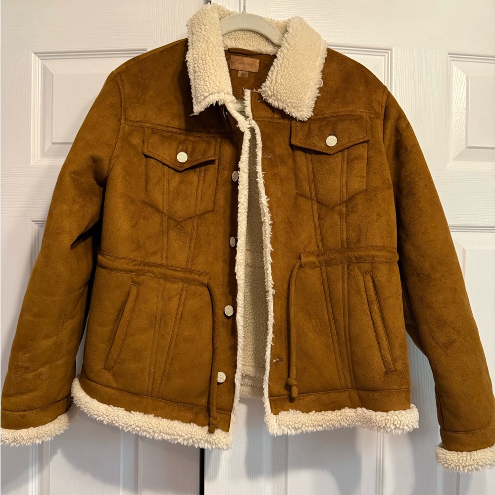 MOTHER Cream Sherpa Jacket